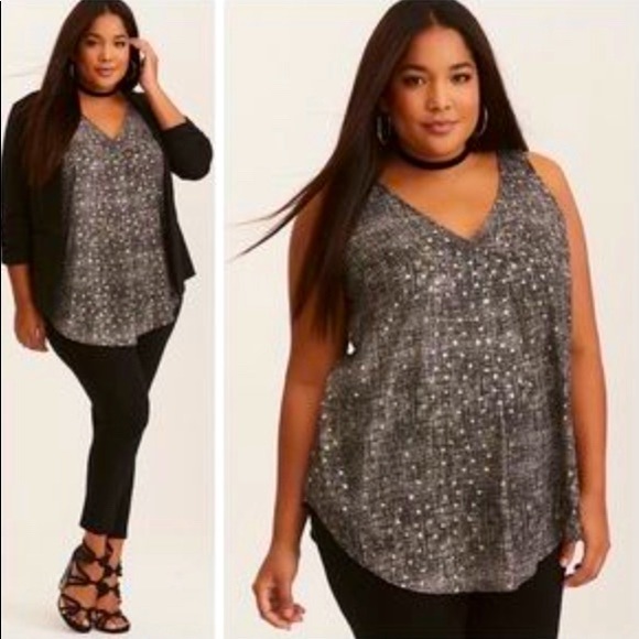 torrid Tops - Torrid Gold Star Print Tank
